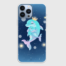 Чехол для iPhone 13 Pro Max с принтом Два дельфина в Белгороде,  |  | Тематика изображения на принте: cute | dolphin | два дельфина | дельфин | дельфинами | милый | мир | подводный