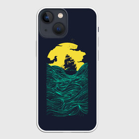 Чехол для iPhone 13 mini с принтом Window to the Sea в Белгороде,  |  | akean | clouds | dawn | sailboat | sea | seagulls | ship | storm | sunset | travel | water | waves | акеан | вода | волны | закат | корабль | море | облака | парусник | путешествие | рассвет | тучи | чайки | шторм