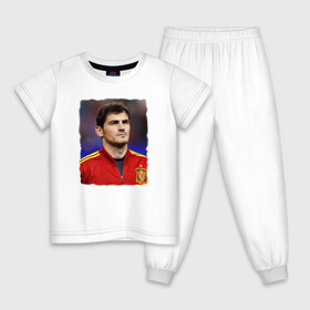 Детская пижама хлопок с принтом Iker Casillas/Икер Касильяс  в Белгороде, 100% хлопок |  брюки и футболка прямого кроя, без карманов, на брюках мягкая резинка на поясе и по низу штанин
 | iker casillas | известные личности | икер касильяс | испания | мужчинам | сборная испании | спорт | спортсмены | футбол | футболист | хобби