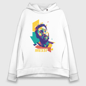 Женское худи Oversize хлопок с принтом Color Messi в Белгороде, френч-терри — 70% хлопок, 30% полиэстер. Мягкий теплый начес внутри —100% хлопок | боковые карманы, эластичные манжеты и нижняя кромка, капюшон на магнитной кнопке | argentina | barca | barcelona | football | lionel | messi | spain | sport | аргентина | барса | барселона | гол | золотой мяч | игрок | испания | камп ноу | лионель | месси | мяч | спорт | тренер | футбол | чемпион |