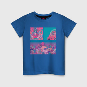 Детская футболка хлопок с принтом The water world of psychedelic в Белгороде, 100% хлопок | круглый вырез горловины, полуприлегающий силуэт, длина до линии бедер | abstraction | acid | colors | кислота | психоделика | цветной