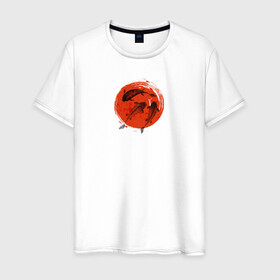 Мужская футболка хлопок с принтом Карпы кои в Белгороде, 100% хлопок | прямой крой, круглый вырез горловины, длина до линии бедер, слегка спущенное плечо. | карпы кои | кои | рыба | японские карпы | японские карпы кои