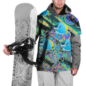 Накидка на куртку 3D с принтом Life cycle в Белгороде, 100% полиэстер |  | Тематика изображения на принте: acid | colors | fish | life | ocean | море | океан | рыба