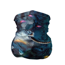 Бандана-труба 3D с принтом Морская черепаха в Белгороде, 100% полиэстер, ткань с особыми свойствами — Activecool | плотность 150‒180 г/м2; хорошо тянется, но сохраняет форму | коралловые | кораллы | море | морская черепаха | морские обитатели | океан | подводный мир | рыбки