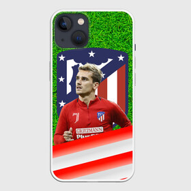 Чехол для iPhone 13 с принтом Антуан Гризманн | Antoine Griezmann (+спина) (Z) в Белгороде,  |  | antoine griezmann | антуан гризманн | атлетико | барса | барселона | гризман | реал сосьедад | сборная франции