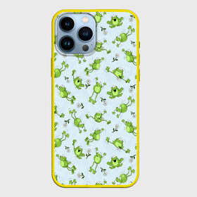 Чехол для iPhone 13 Pro Max с принтом Веселые лягушки в Белгороде,  |  | веселая лягушка | лягушка | лягушки | ромашки