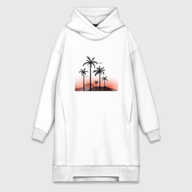 Платье-худи хлопок с принтом palm tree в Белгороде,  |  | beach | ocean | palm trees | sea | summer | sun | sunset | vacation | закат | лето | море | океан | отдых | отпуск | пальмы | пляж | солнце