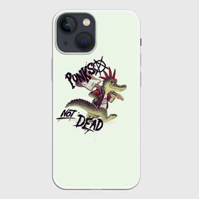 Чехол для iPhone 13 mini с принтом Крокодил панк в Белгороде,  |  | punks not dead | гитара | крокодил | музыка | панк | панкс нот дед | рок | рокер