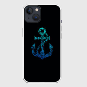Чехол для iPhone 13 с принтом Navy. Anchor в Белгороде,  |  | anchor | fish | gradient | marine | mermaid | navy | ocean | octopus | sailor | sea | shark | ship | skull | treasure | whale | акула | градиент | кит | корабль | море | морской | моряк | океан | осьминог | русалка | рыба | сокровище | 
