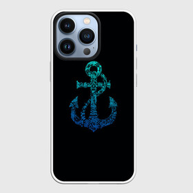 Чехол для iPhone 13 Pro с принтом Navy. Anchor в Белгороде,  |  | Тематика изображения на принте: anchor | fish | gradient | marine | mermaid | navy | ocean | octopus | sailor | sea | shark | ship | skull | treasure | whale | акула | градиент | кит | корабль | море | морской | моряк | океан | осьминог | русалка | рыба | сокровище | 