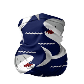 Бандана-труба 3D с принтом Акулы в Белгороде, 100% полиэстер, ткань с особыми свойствами — Activecool | плотность 150‒180 г/м2; хорошо тянется, но сохраняет форму | shark | акула | акуленок | акулы | жители | клыки | море | морские | океан | рыба | черные