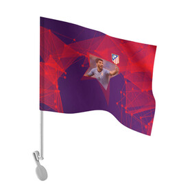 Флаг для автомобиля с принтом Луис Суарес в Белгороде, 100% полиэстер | Размер: 30*21 см | атлетико | луис суарес | мадрид | популярные | футбол | футболист