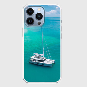 Чехол для iPhone 13 Pro с принтом ПАРУСНИК | SAILBOAT (Z) в Белгороде,  |  | boat | sailboat | ship | ships | кораблик | кораблики | корабль | лагуна | лодка | лодочка | мореход | одинокая лодка | парус | парусник | судно | яхта | яхты