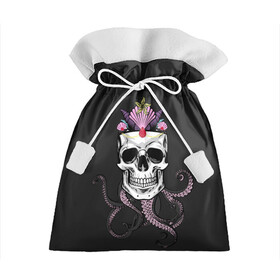 Подарочный 3D мешок с принтом Octo-Queen в Белгороде, 100% полиэстер | Размер: 29*39 см | Тематика изображения на принте: abyss | crown | depth | ocean | octopus | queen | sea | shell | skull | water | вода | глубина | королева | корона | море | океан | осьминог | пучина | ракушка | череп
