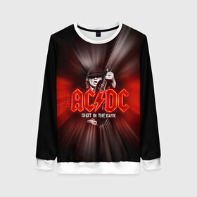 Женский свитшот 3D с принтом AC/DC: Angus Young в Белгороде, 100% полиэстер с мягким внутренним слоем | круглый вырез горловины, мягкая резинка на манжетах и поясе, свободная посадка по фигуре | ac | ac dc | ac|dc | angus young | dc. logo | hard | rock | ангус янг | логотип