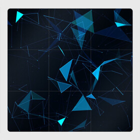 Магнитный плакат 3Х3 с принтом Цифровой треугольник в Белгороде, Полимерный материал с магнитным слоем | 9 деталей размером 9*9 см | cyberpunk | игры | киберпанк | путешествие | утопия