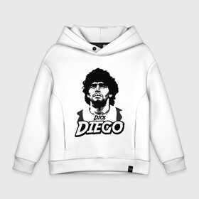 Детское худи Oversize хлопок с принтом Dios Diego в Белгороде, френч-терри — 70% хлопок, 30% полиэстер. Мягкий теплый начес внутри —100% хлопок | боковые карманы, эластичные манжеты и нижняя кромка, капюшон на магнитной кнопке | Тематика изображения на принте: argentina | maradona | messi | sport | аргентина | гол | диего | марадона | месси | мяч | рука бога | спорт | футбол | чемпион