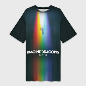 Платье-футболка 3D с принтом Imagine Dragons: Evolve в Белгороде,  |  | believer | dan reynolds | dragons | evolve | imagine | indie | pop | rock | имежин дрэгонс | инди | поп | рок