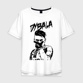 Мужская футболка хлопок Oversize с принтом DYBALA Juventus жест в Белгороде, 100% хлопок | свободный крой, круглый ворот, “спинка” длиннее передней части | 10 | ac milan | champions | fifa | juve | juventus | juvi | paulo dybala | soccer | uefa | дубала | лига чемпионов | номер | пауло дибала | сборная аргентины | спорт | уефа | фифа | фк | футбол | футболист | футбольный клуб | 