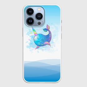 Чехол для iPhone 13 Pro с принтом Дельфин единорог в Белгороде,  |  | Тематика изображения на принте: cute | dolphin | unicorn | два дельфина | дельфин | дельфин в море | дельфинами | единорог | милый | мир | подводный