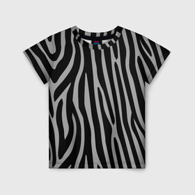Детская футболка 3D с принтом Zebra Camouflage в Белгороде, 100% гипоаллергенный полиэфир | прямой крой, круглый вырез горловины, длина до линии бедер, чуть спущенное плечо, ткань немного тянется | animal | blackandwhite | camouflage | stripes | zebra