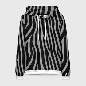 Мужская толстовка 3D с принтом Zebra Camouflage в Белгороде, 100% полиэстер | двухслойный капюшон со шнурком для регулировки, мягкие манжеты на рукавах и по низу толстовки, спереди карман-кенгуру с мягким внутренним слоем. | Тематика изображения на принте: animal | blackandwhite | camouflage | stripes | zebra