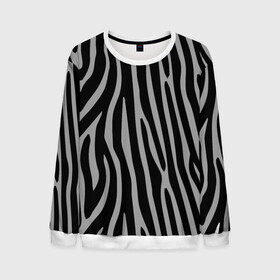 Мужской свитшот 3D с принтом Zebra Camouflage в Белгороде, 100% полиэстер с мягким внутренним слоем | круглый вырез горловины, мягкая резинка на манжетах и поясе, свободная посадка по фигуре | animal | blackandwhite | camouflage | stripes | zebra