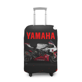 Чехол для чемодана 3D с принтом YAMAHA [004] в Белгороде, 86% полиэфир, 14% спандекс | двустороннее нанесение принта, прорези для ручек и колес | moto | yamaha | мотоцикл | ямана | ямаха