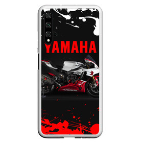 Чехол для Honor 20 с принтом YAMAHA [004] в Белгороде, Силикон | Область печати: задняя сторона чехла, без боковых панелей | moto | yamaha | мотоцикл | ямана | ямаха