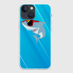 Чехол для iPhone 13 mini с принтом Акула в очках в Белгороде,  |  | shark | акула | акуленок | акулы | жители | клыки | море | морские | океан | очки | рыба | черные