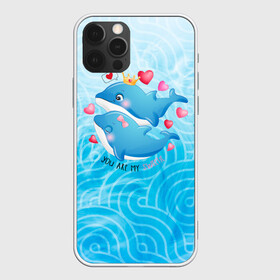 Чехол для iPhone 12 Pro Max с принтом Два дельфина в Белгороде, Силикон |  | cute | dolphin | два дельфина | дельфин | дельфин в море | дельфинами | любовь | милый | мир | подводный | сердечки