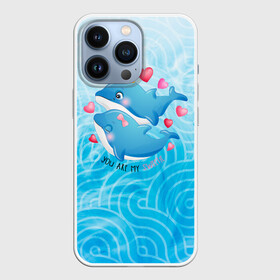 Чехол для iPhone 13 Pro с принтом Два дельфина в Белгороде,  |  | Тематика изображения на принте: cute | dolphin | два дельфина | дельфин | дельфин в море | дельфинами | любовь | милый | мир | подводный | сердечки
