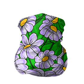 Бандана-труба 3D с принтом Цветы Лавандовые ромашки в Белгороде, 100% полиэстер, ткань с особыми свойствами — Activecool | плотность 150‒180 г/м2; хорошо тянется, но сохраняет форму | Тематика изображения на принте: chamomile | flowers | summer | акварельные | бабочки | бутоны | весна | ветки | дача | девушкам | красочные | лепестки | лес | летний | лето | листья | отпуск | поляна | природа | растения | ромашки | сад | солнце