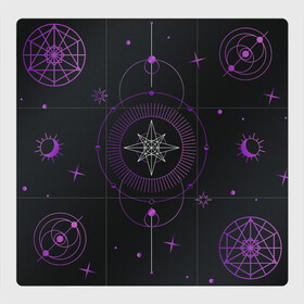 Магнитный плакат 3Х3 с принтом Астрология в Белгороде, Полимерный материал с магнитным слоем | 9 деталей размером 9*9 см | астрология | глаз | гороскоп | звезды | лавандовый | лиловый | луна | оккультный глаз | пиктограмма | пиктограммы | руны | солнце | фиолетовый | черный и золотой | эзотерика