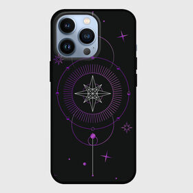 Чехол для iPhone 13 Pro с принтом Астрология в Белгороде,  |  | астрология | глаз | гороскоп | звезды | лавандовый | лиловый | луна | оккультный глаз | пиктограмма | пиктограммы | руны | солнце | фиолетовый | черный и золотой | эзотерика