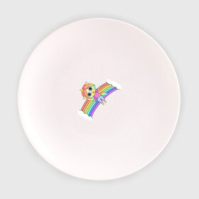 Тарелка с принтом Единорожка на радуге в Белгороде, фарфор | диаметр - 210 мм
диаметр для нанесения принта - 120 мм | rainbow | unicorn | единорог | единорожка | радуга | яркая радуга | яркий принт