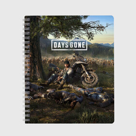 Тетрадь с принтом Days gone Дикон и толпа фриков в Белгороде, 100% бумага | 48 листов, плотность листов — 60 г/м2, плотность картонной обложки — 250 г/м2. Листы скреплены сбоку удобной пружинной спиралью. Уголки страниц и обложки скругленные. Цвет линий — светло-серый
 | action | animals | days gone | deacon | gamer | games | nextgen | pandemic | pc | player | playstation | ps 5 | steam | top | valve | weapon | xbox | zombie | валв | видео игры | животные | жизнь после | зомби | игрок | иксбокс | некстген | оружи