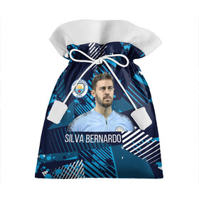 Подарочный 3D мешок с принтом Silva Bernardo Манчестер Сити в Белгороде, 100% полиэстер | Размер: 29*39 см | manchester city | бернарду силва | манчестер сити | сборная португалии | футбол | футболист