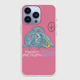 Чехол для iPhone 13 Pro с принтом 21 pilots scaled and icy dragon в Белгороде,  |  | album | alternative | dragon | josh dun | music | rock | sai | scaled and icy | singer | star | twenty one pilots | tyler joseph | weapon | альбом | альтернативная | двадцать один пилот | джош дан | дракон | звезда | музыка | оружие | певец | рок | сай | 