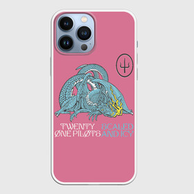 Чехол для iPhone 13 Pro Max с принтом 21 pilots scaled and icy dragon в Белгороде,  |  | album | alternative | dragon | josh dun | music | rock | sai | scaled and icy | singer | star | twenty one pilots | tyler joseph | weapon | альбом | альтернативная | двадцать один пилот | джош дан | дракон | звезда | музыка | оружие | певец | рок | сай | 