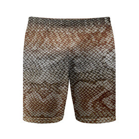 Мужские шорты спортивные с принтом Snake skin в Белгороде,  |  | animal | leather | natural | skin | snake | texture | wild
