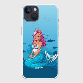 Чехол для iPhone 13 с принтом Mermaid | Русалка | Русалочка в Белгороде,  |  | mermaid | naiad | nymph | rusalka | ведява | водяница | восточнославянская мифология | дух | лесовица | мифология | морская дева | нимфа | русал | русалии | русалка | русалочка | ундина | фараонка