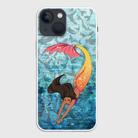 Чехол для iPhone 13 mini с принтом Русалка | Подводный мир (Z) в Белгороде,  |  | mermaid | naiad | nymph | rusalka | ведява | водяница | восточнославянская мифология | дух | лесовица | мифология | морская дева | нимфа | подводный мир | русал | русалии | русалка | русалочка | ундина | фараонка