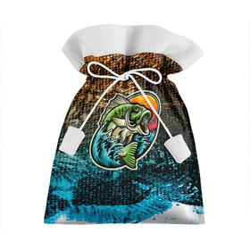 Подарочный 3D мешок с принтом Рыба на крючке в Белгороде, 100% полиэстер | Размер: 29*39 см | Тематика изображения на принте: fishing maniac | крючок | море | на крючке | рыбак | рыбака прикол | рыбака с прикольными надписями | рыбалка | рыбный | удочка