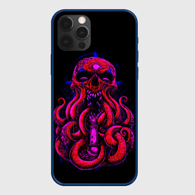 Чехол для iPhone 12 Pro с принтом Череп Осьминог Octopus Skull в Белгороде, силикон | область печати: задняя сторона чехла, без боковых панелей | animal | beast | kraken | monster | ocean | octopus | sea | skull | water | waves | вода | животные | звери | кракен | монстр | море | океан | осьминог | рыбы | череп | щупальца