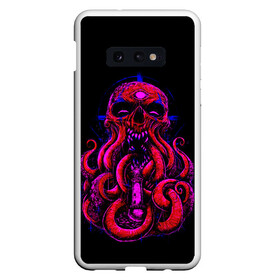 Чехол для Samsung S10E с принтом Череп Осьминог Octopus Skull в Белгороде, Силикон | Область печати: задняя сторона чехла, без боковых панелей | animal | beast | kraken | monster | ocean | octopus | sea | skull | water | waves | вода | животные | звери | кракен | монстр | море | океан | осьминог | рыбы | череп | щупальца