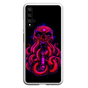 Чехол для Honor 20 с принтом Череп Осьминог Octopus Skull в Белгороде, Силикон | Область печати: задняя сторона чехла, без боковых панелей | animal | beast | kraken | monster | ocean | octopus | sea | skull | water | waves | вода | животные | звери | кракен | монстр | море | океан | осьминог | рыбы | череп | щупальца