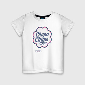 Детская футболка хлопок с принтом Chupa Chups в Белгороде, 100% хлопок | круглый вырез горловины, полуприлегающий силуэт, длина до линии бедер | chupa chups | lick | леденец | чупа чупс | чупик | чупс | чупсик