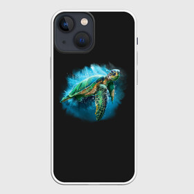 Чехол для iPhone 13 mini с принтом Морская черепаха в Белгороде,  |  | animal | blooded | bottom | cold | current | depth | fins | liver | long | mammal | migration | ocean | sea | shell | water | вода | глубина | дно | долгожитель | животное | миграция | млекопитающее | море | океан | панцирь | плавники | течение | холоднок