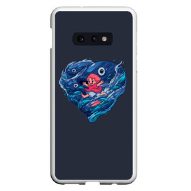 Чехол для Samsung S10E с принтом Ocean heart. Totoro в Белгороде, Силикон | Область печати: задняя сторона чехла, без боковых панелей | Тематика изображения на принте: catbus | fish | heart | kanta | kusakabe | mei | ocean | ogaki | satsuki | surf | susuvatari | tatsuo | totoro | water | waves | yasuko | вода | волны | канта | котобус | кусакабэ | море | мэй | огаки | океан | прибой | рыба | сацуки | сердце | сусуватари